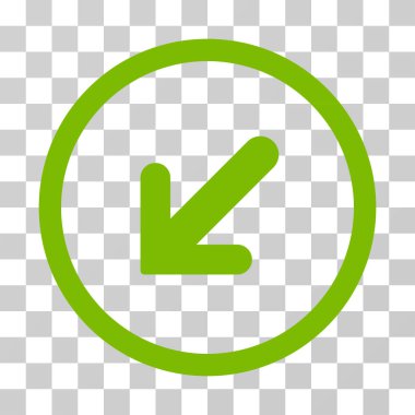 Yuvarlak vektör simgesi sol ok