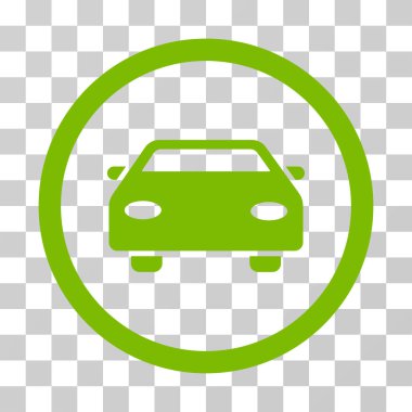 Araba yuvarlak vektör simgesi