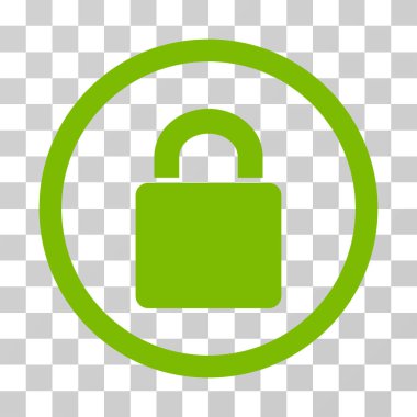 Kilit yuvarlak vektör simgesi