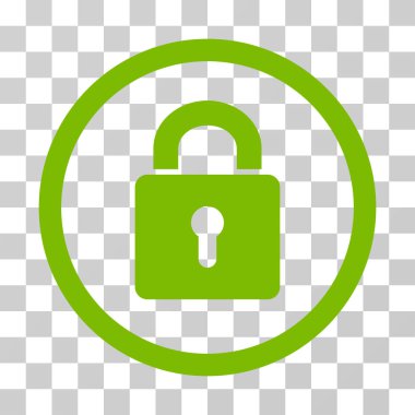 Kilit anahtar deliği yuvarlak vektör simgesi