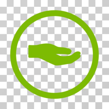 Paylaşım el yuvarlak vektör simgesi