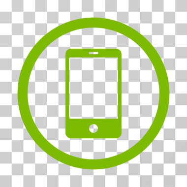 Smartphone yuvarlak vektör simgesi