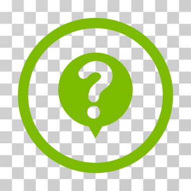 Durum sorgu yuvarlak vektör simgesi