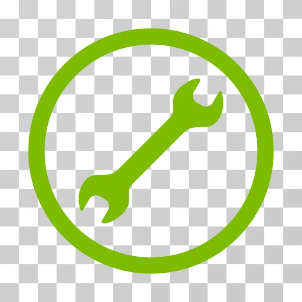 Wrench Rounded Vector Icon — Stock Vector