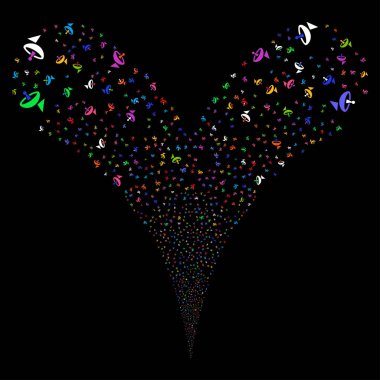 Anten çift havai fişek akışı