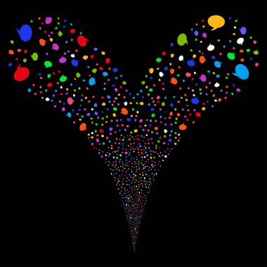 Balon çift havai fişek akışı