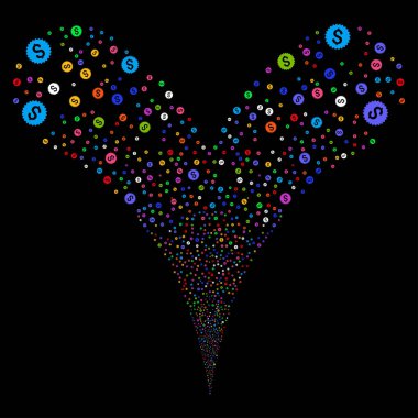 Banka mührü çift havai fişek akışı