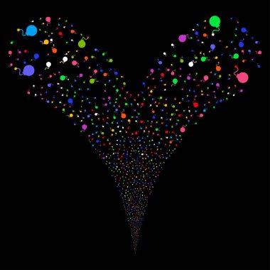 Bomba çift havai fişek akışı