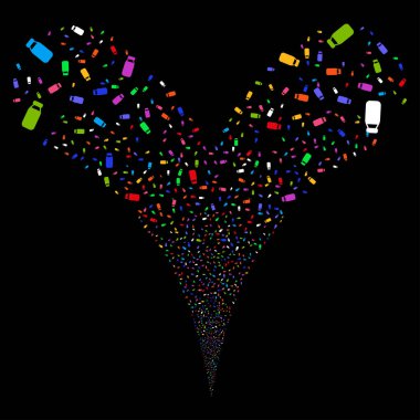 Şişe çift havai fişek akışı