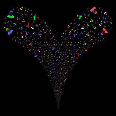 Çocuk çift havai fişek akışı