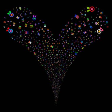 Sertifika mühür çift havai fişek akışı