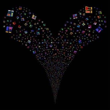 Kimya çift havai fişek akışı