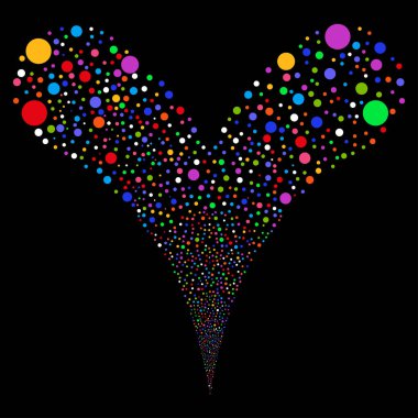 Daire çift havai fişek akışı