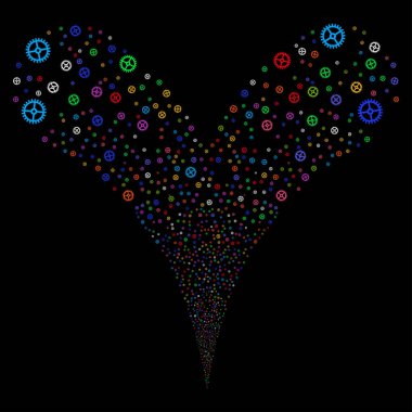 Saat Dişli Çift havai fişek akışı