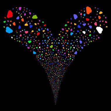 Bulut çift havai fişek akışı