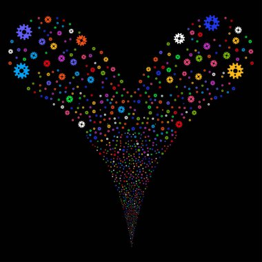 Dişli Çift havai fişek akışı