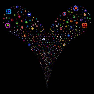 Dişli Çift havai fişek akışı