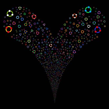 İşbirliği çift havai fişek akışı