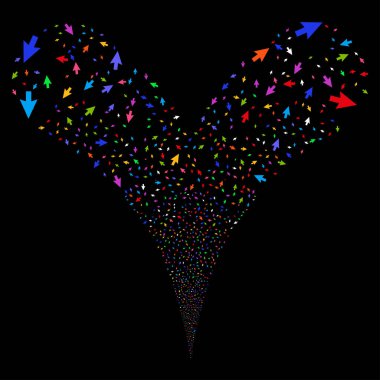 İmleç ok çift havai fişek akışı