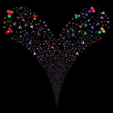 Mühendis çift havai fişek akışı