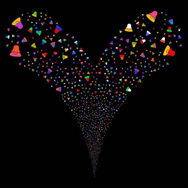 Erkek çift havai fişek akışı