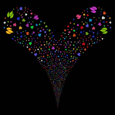 Yangın çift havai fişek akışı