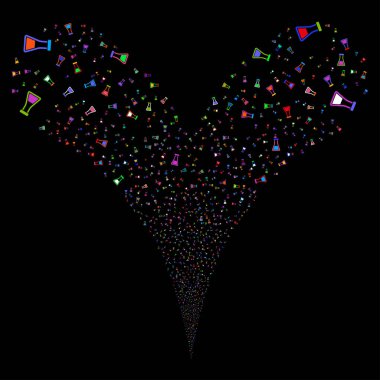 Flask çift havai fişek akışı