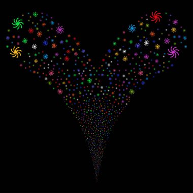 Galaxy çift havai fişek akışı