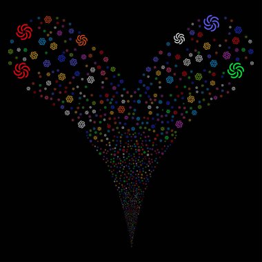 Galaxy çift havai fişek akışı