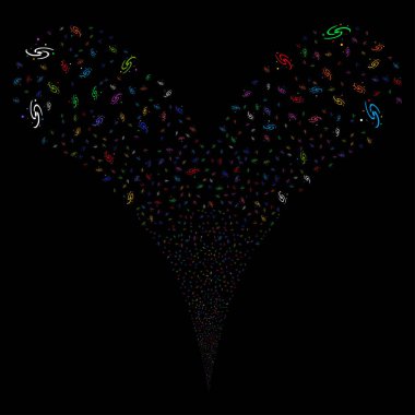 Galaxy çift havai fişek akışı