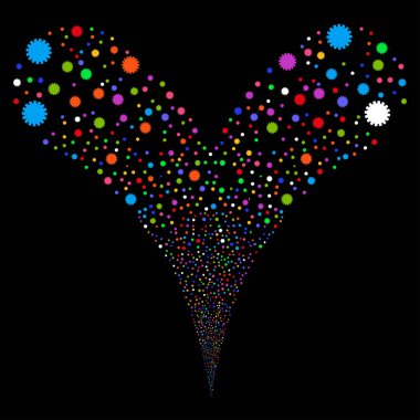 Dişli Çift havai fişek akışı