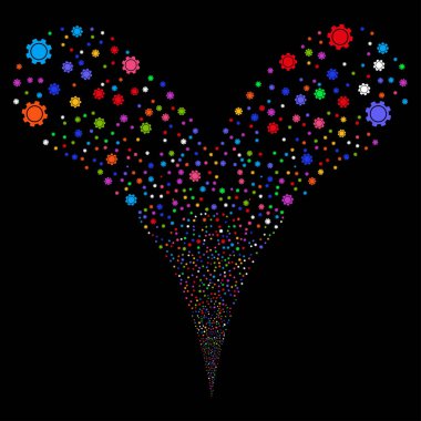 Dişli Çift havai fişek akışı