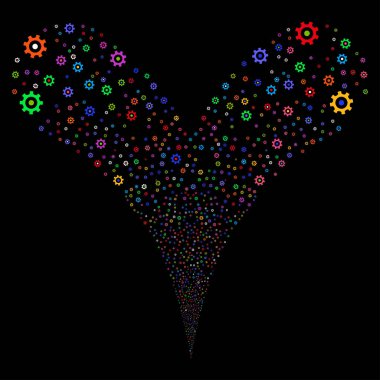 Dişli Çift havai fişek akışı