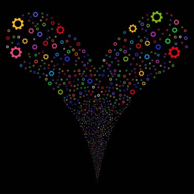 Dişli Çift havai fişek akışı