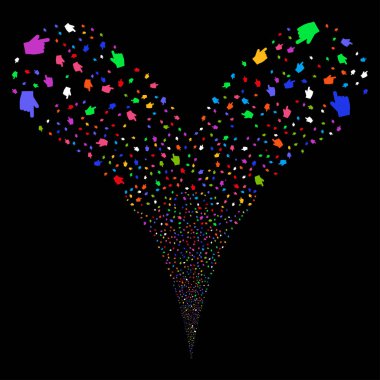 Dizin parmak çift havai fişek akışı