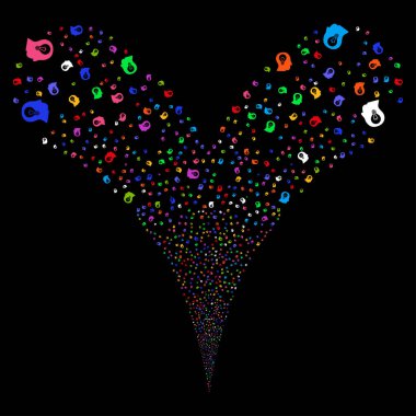 Akıl ampul çift havai fişek akışı