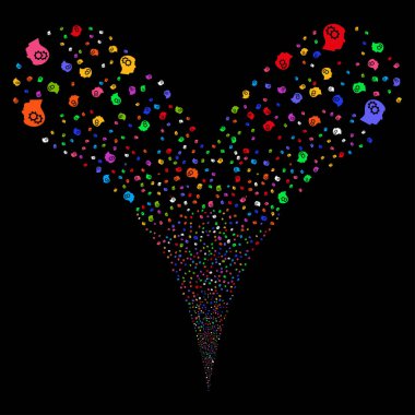 Akıl Gears çift havai fişek akışı