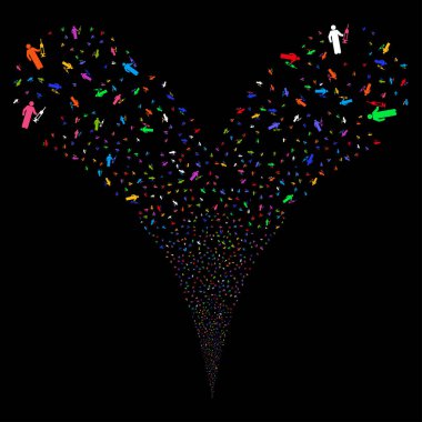 Medic çift havai fişek akışı