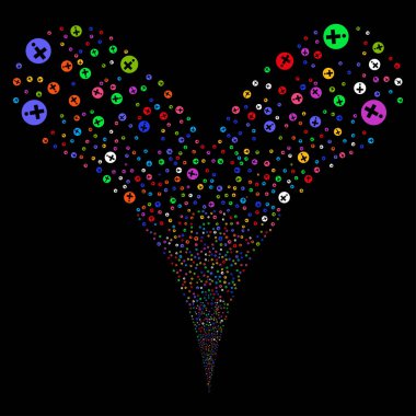 Tıp eczane çift havai fişek akışı