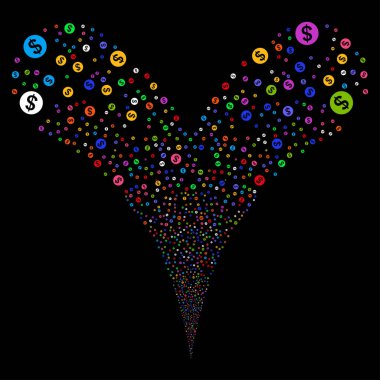 Para çift havai fişek akışı