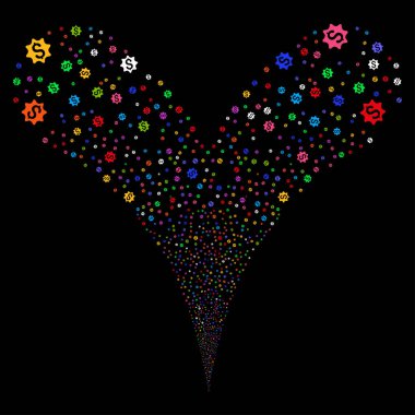 Para ödülü çift havai fişek akışı