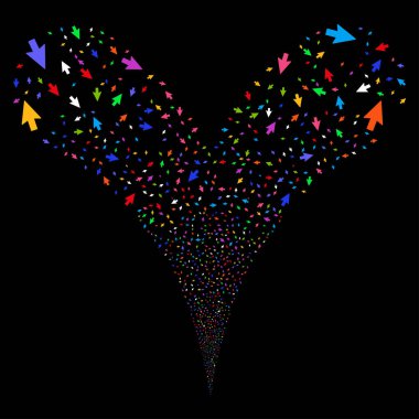 Fare imleç çift havai fişek akışı