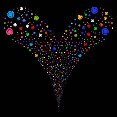 Ağ çift havai fişek akışı