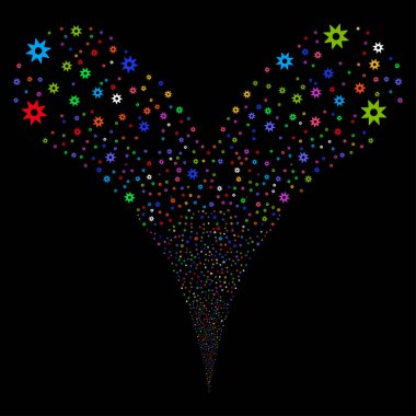 Yeni çift havai fişek akışı