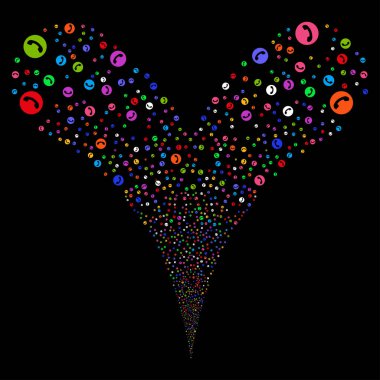 Telefon numarasını çift havai fişek akışı