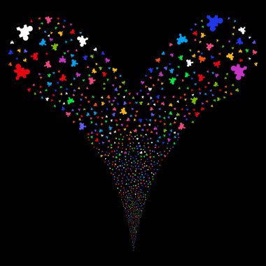 Eklenti çift havai fişek akışı