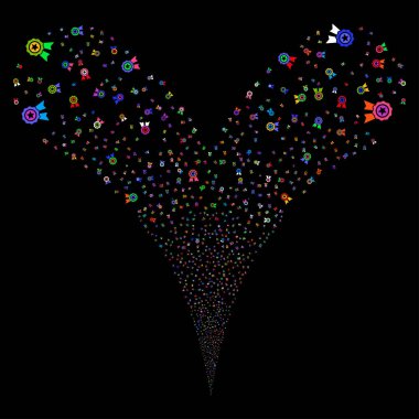 Kaliteli çift havai fişek akışı