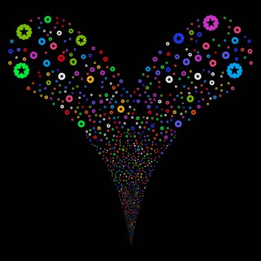 Kaliteli çift havai fişek akışı