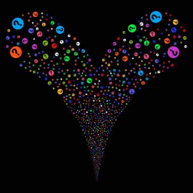 Sorgu çift havai fişek akışı