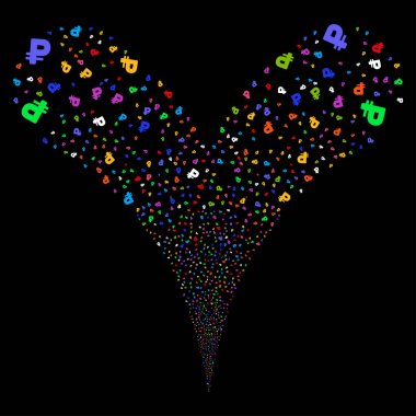 Rublesi çift havai fişek akışı